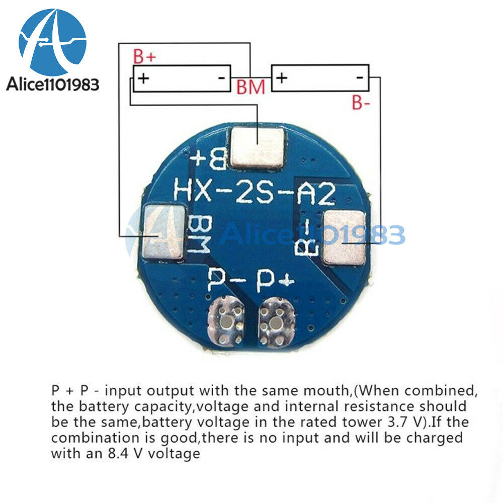 10PCS 7.4V 8.4V 2S 5A Protection Board BMS PCB For 18650 Lithium Battery Charge