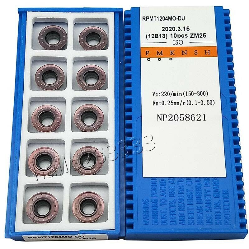RPMT1204MO DU CNC Carbide Milling insert for SRDPN/EMR 6R Round Nose Mill