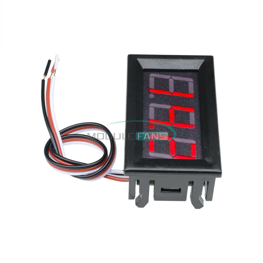Red 0.56" DC 4.5-30V LED Digital Voltmeter Panel Accurate Meter 3 Wire