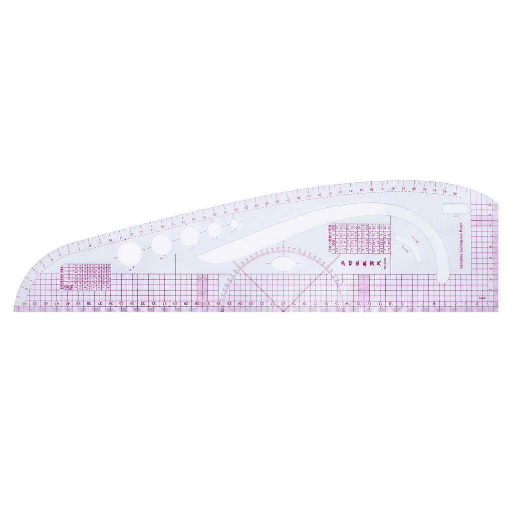 6-part, Multi-colored Design with Straight And Curved Rulers for
