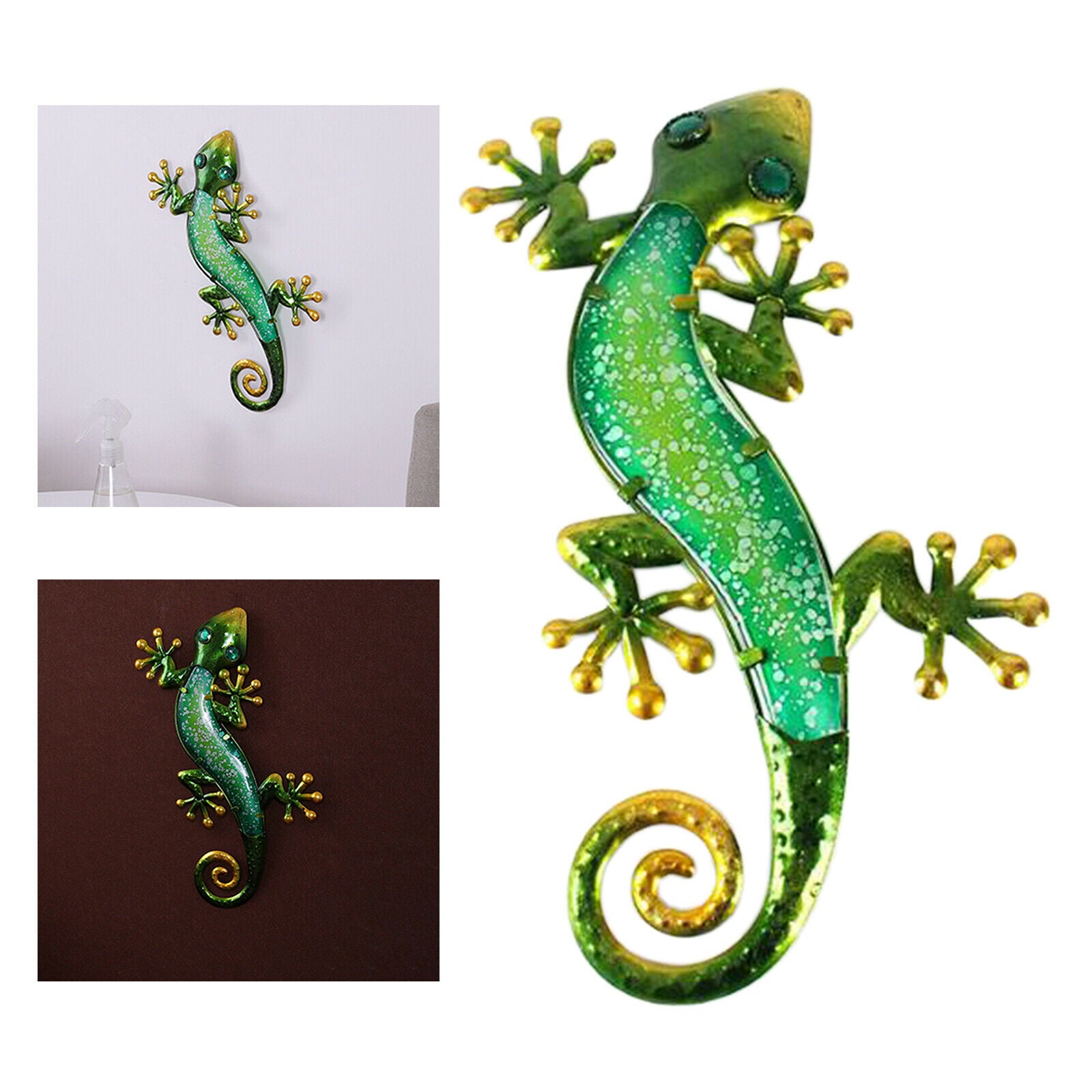 1pc Iron Gecko Wall Decor Lizard Hang Home Living Room Garden Yard Fence