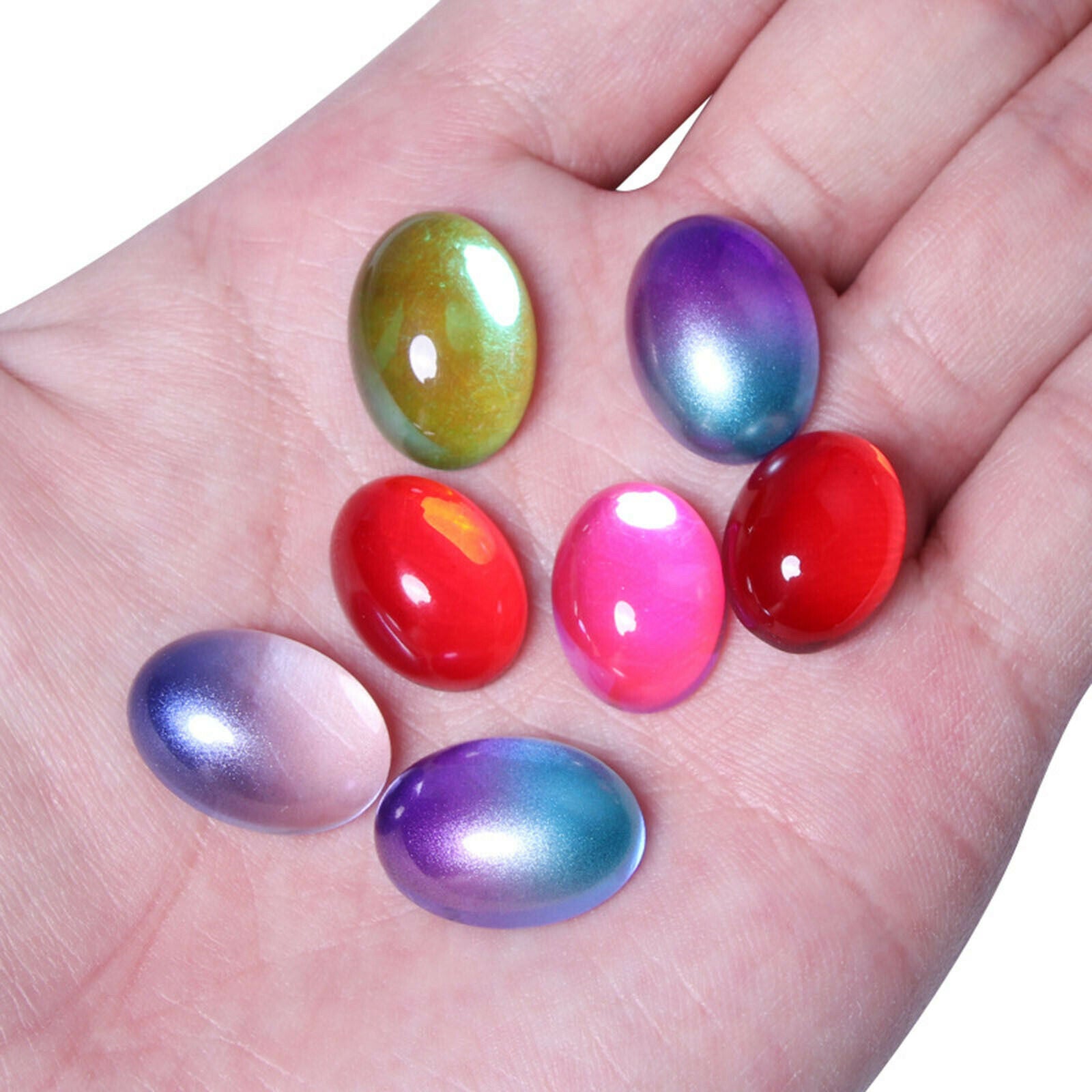 50Pcs Cabochon Flatback Glass Dome DIY Embellishment Jewelry Making Supplies