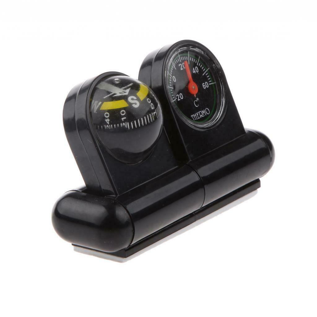 2 in1 Removable Car Compass Thermometer Adhesive Van Truck Vehicle Direction