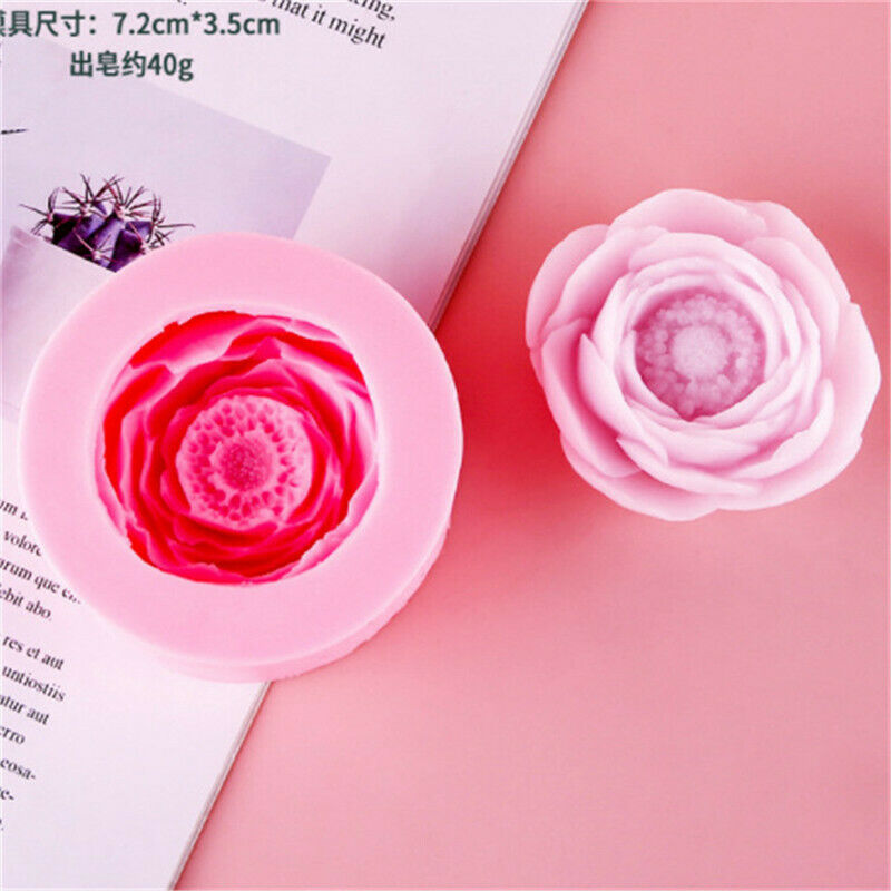 Peony Flower Handmade Soap Silicone Mold Making Candle Mold Fondant Cake .l8