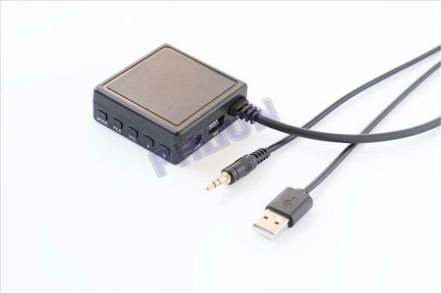 For AUX Interface Car Bluetooth 5.0 Music Adapter Wireless Audio w/ Microphone