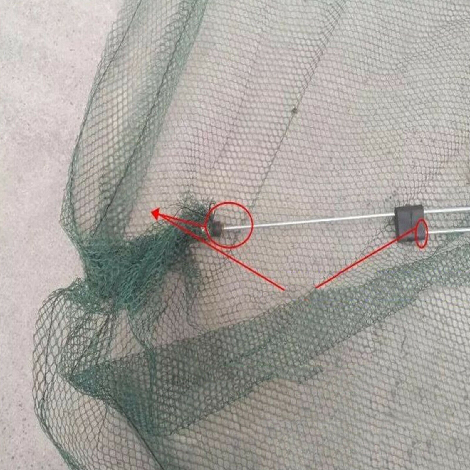 60cm Folded Fishing Net Shrimp Crayfish Minnow Crab Bait Dip Cage Trap