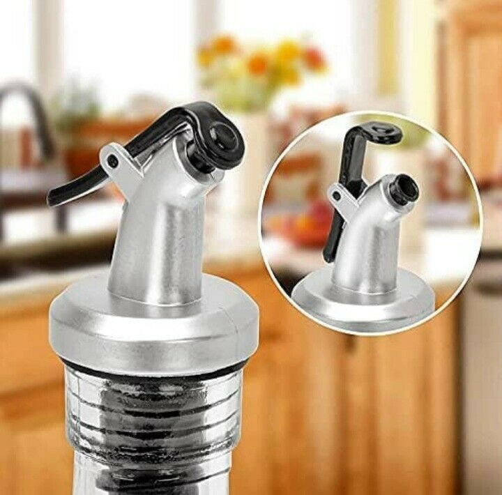 500ml Stainless Steel Oil Dispenser Olive Vinegar Glass Bottle Kitchen Tool Easy