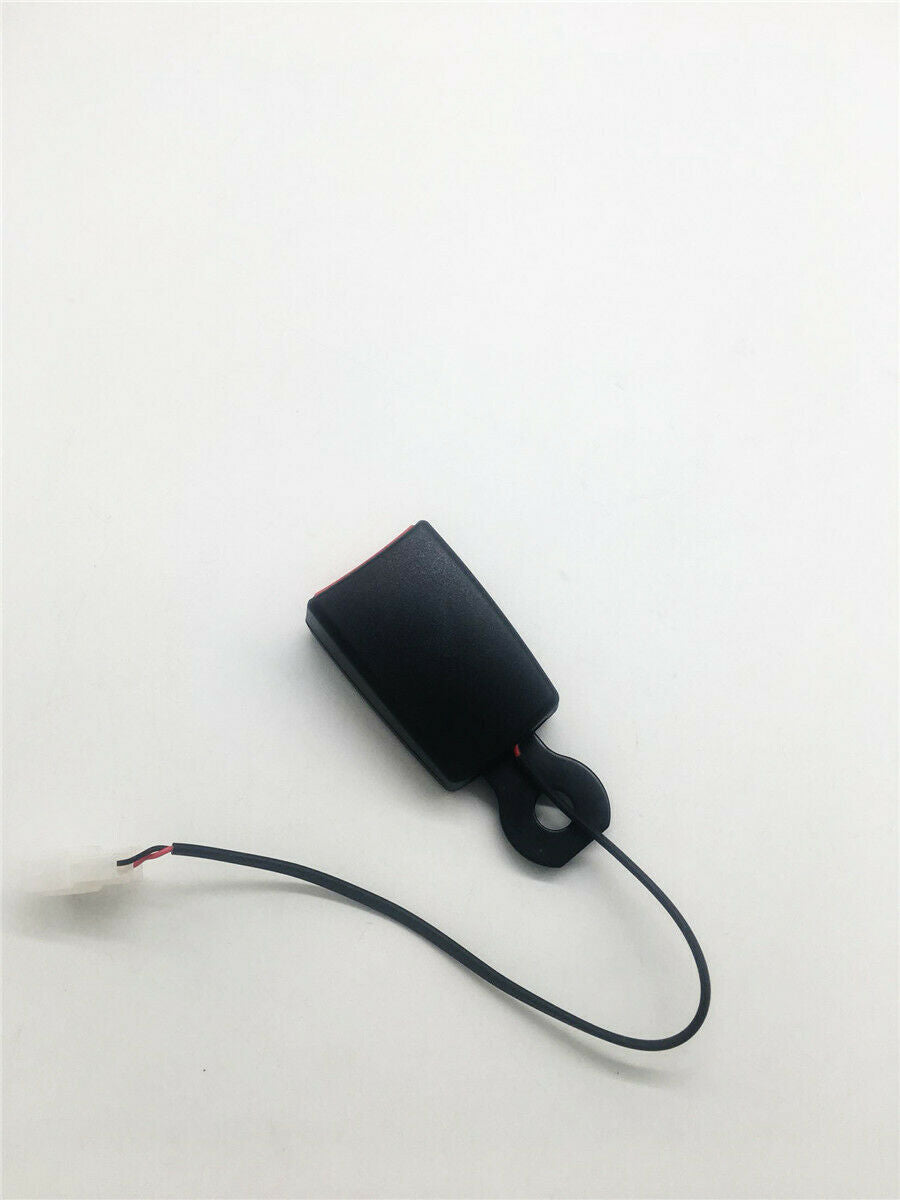 12mm Car Seat Belt Lock Safety Padding Socket Plug Connector with Warning Cable