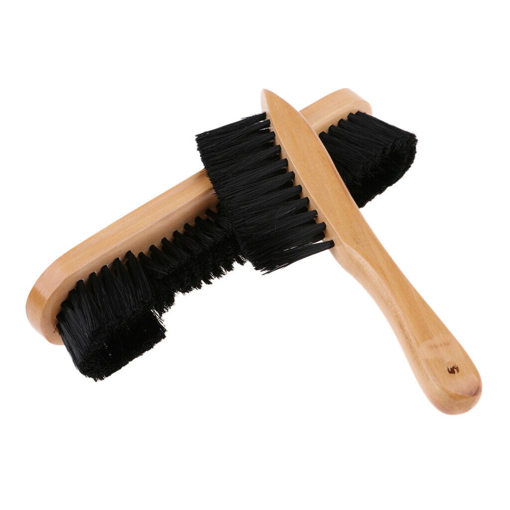 Durable Billiards 9 Inch Wooden Pool Table and Rail Brush Set Cleaner Cleaning