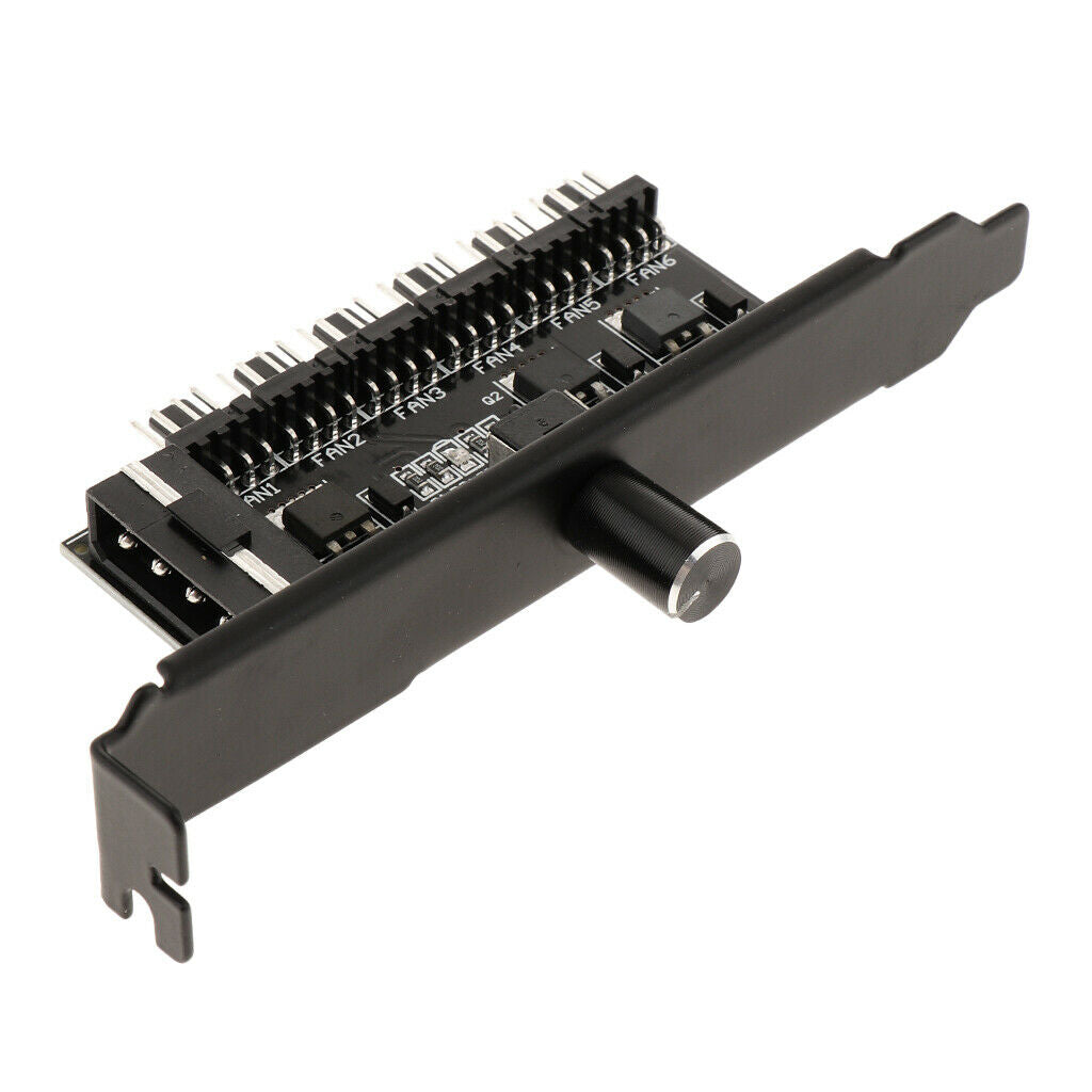 6 ways 3-Pin 4pin PCI Cooling Fan Speed Controller PC Case Fan Adapter -4PIN