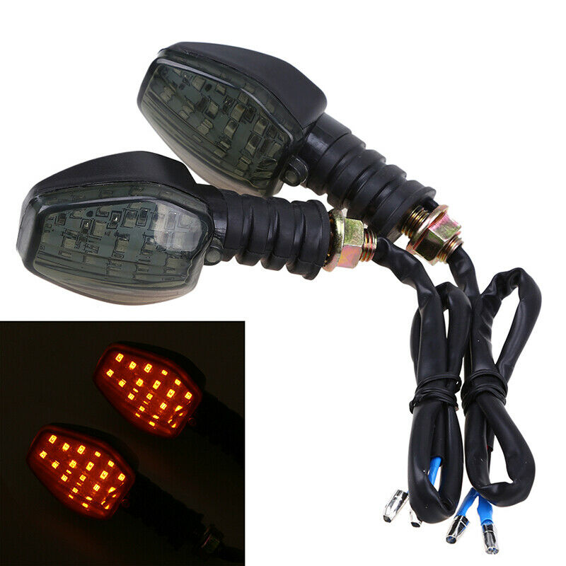 LED 10mm Amber Turn Signals 12V Indicators M10 Blinker Universal For Motorcycle