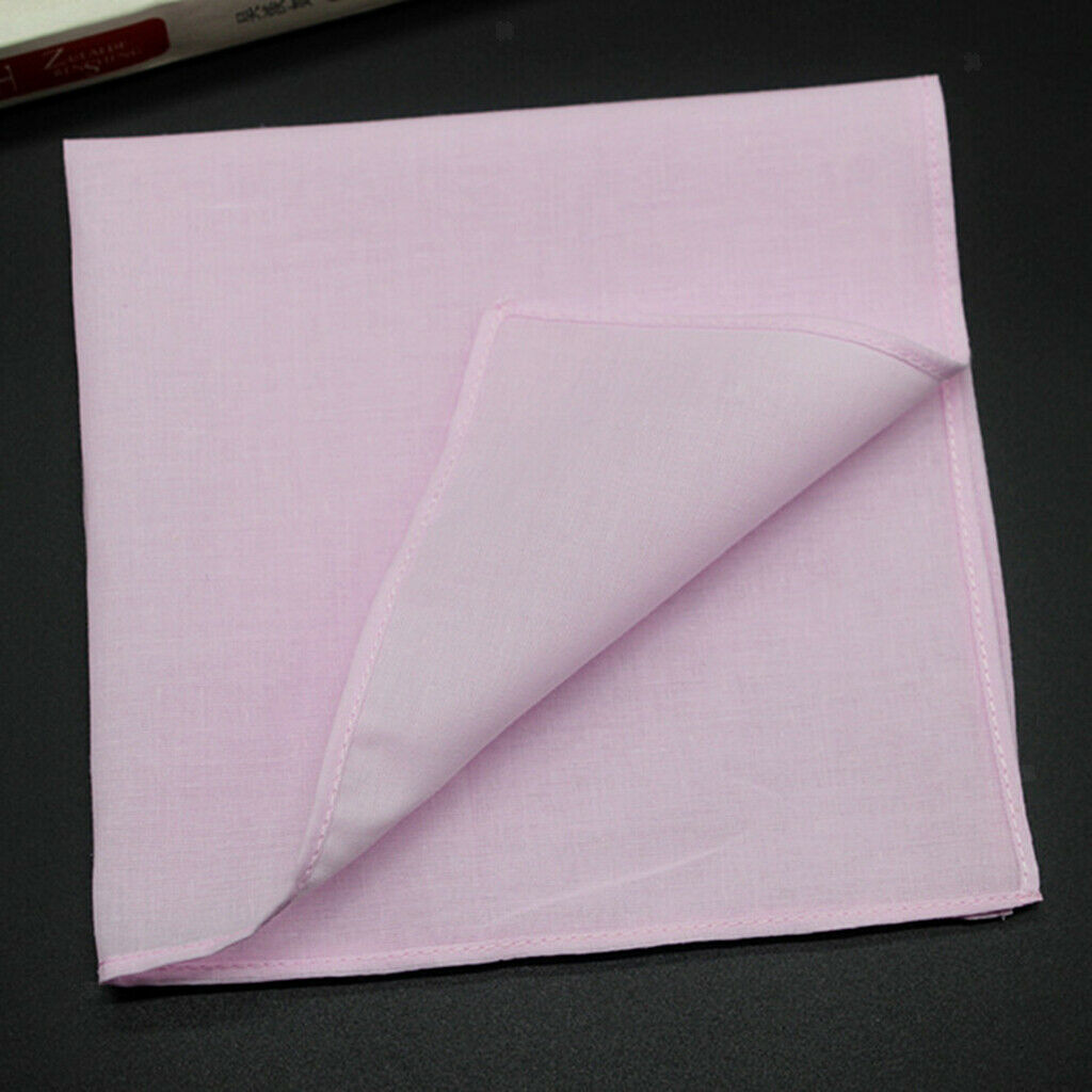 10pcs Multicolor Handkerchiefs 100% Cotton Square Super Soft Washable Hanky