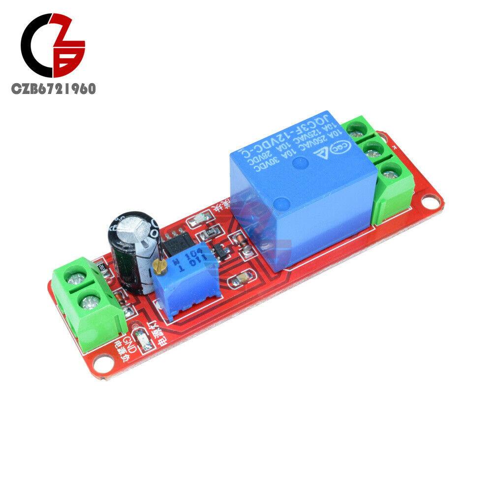 10PCS NE555 DC 12V Conduction Delay Relay Shield Module Timer Switch 0 to 10 Sec