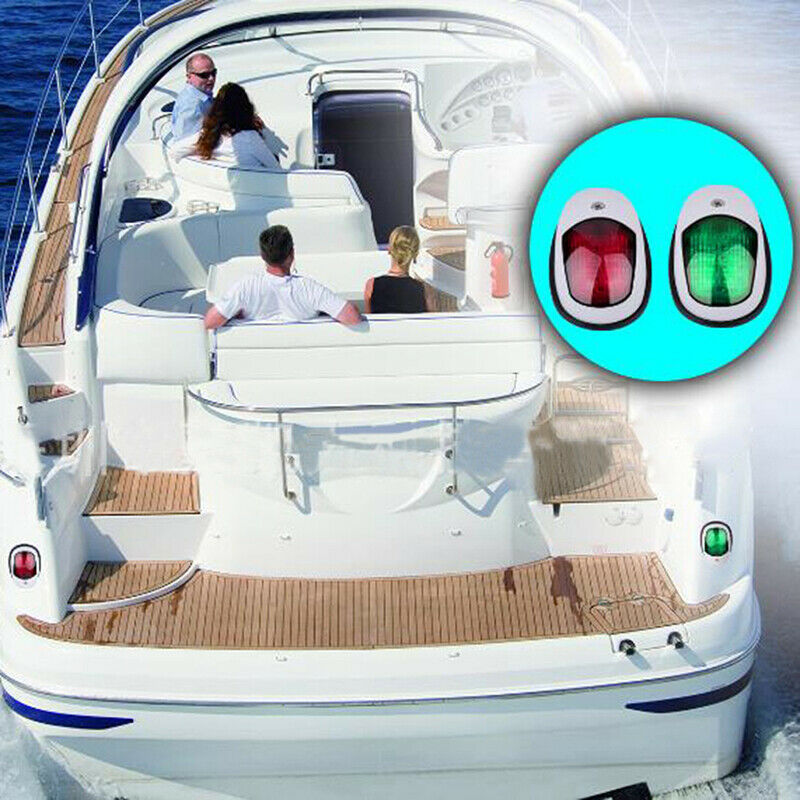 2X LED Navigation Light Signal Warning Lamp Signal Lamp For Marine Boat YachBDA