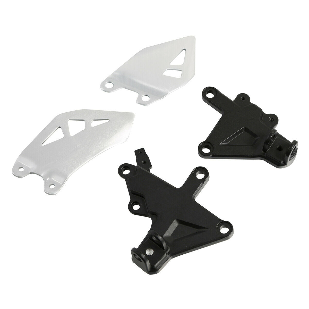 Front Foot Pegs Pedals Footrests + Brackets Fit For Kawasaki Ninja ZX10R 11-17