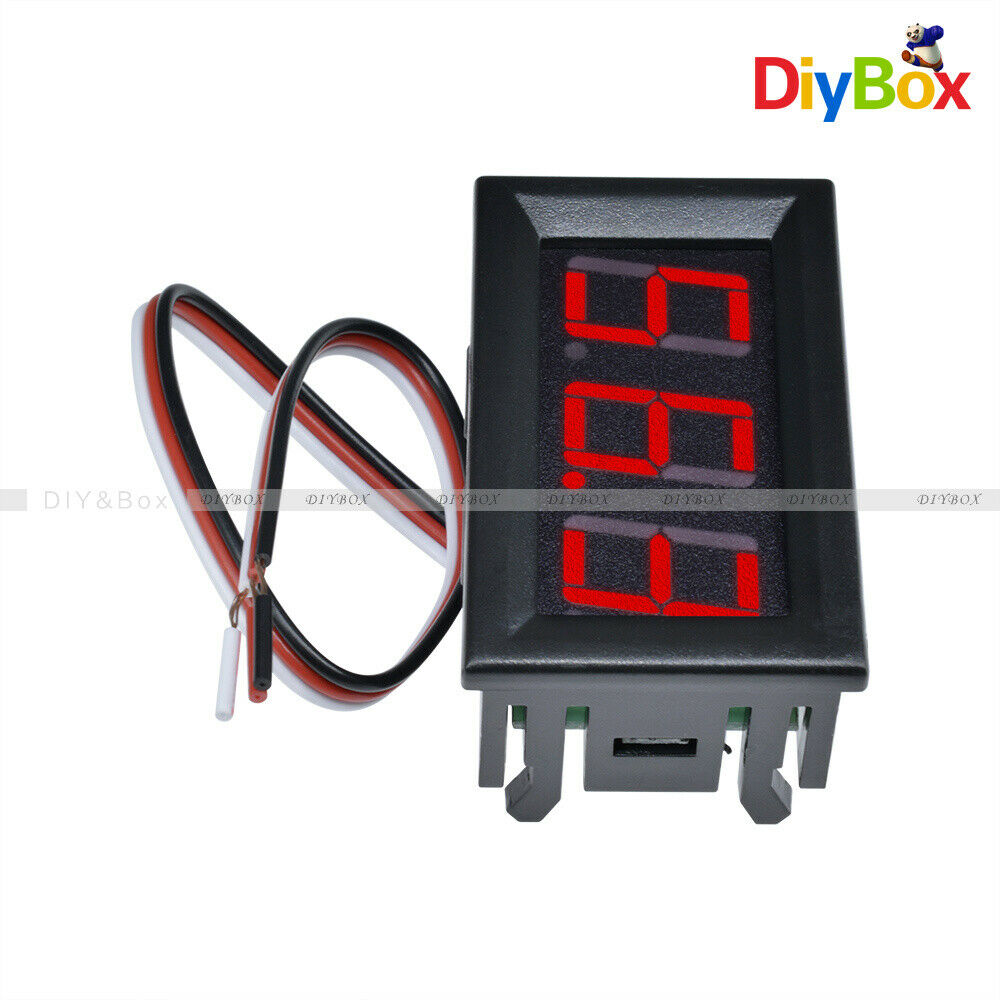 Three wire Red LED Panel Meter Mini Digital Voltmeter DC 0V To 99.9V