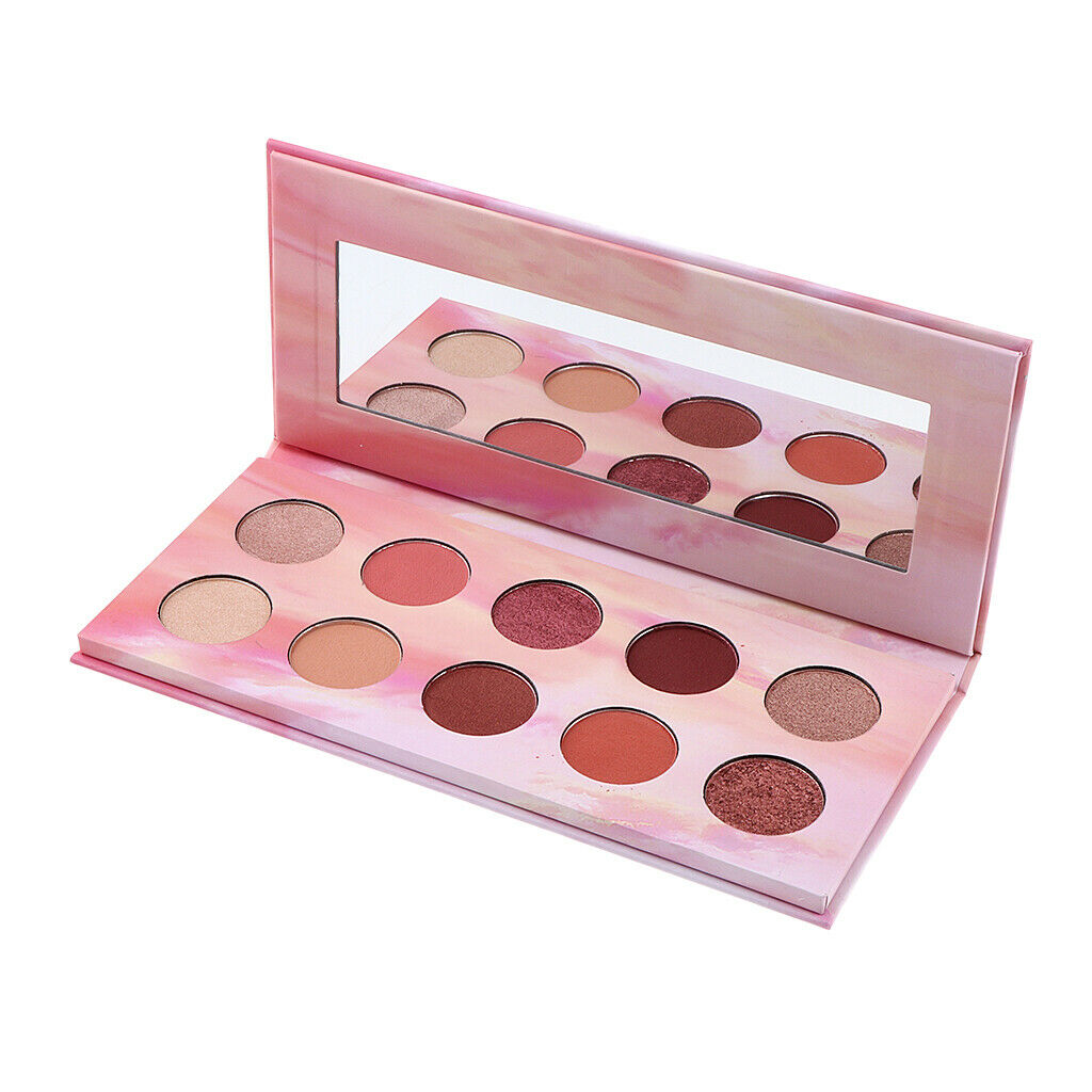 10 Colors Beauty Eyshadow Makeup Palette Matte & Shimmer Warm Wind Rose