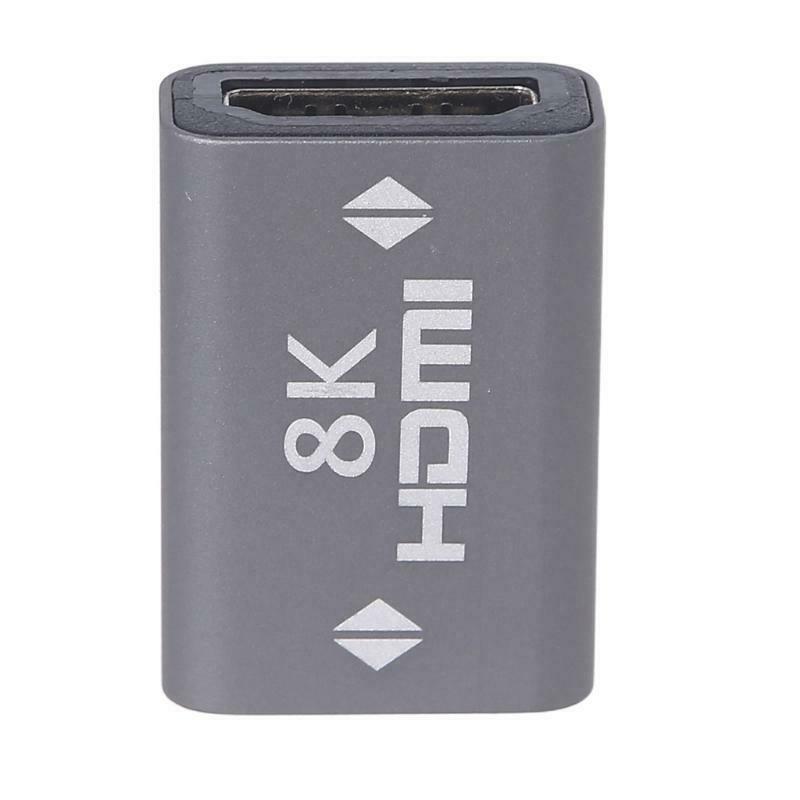 HDMI-compatible Coupler Female to Female Aluminum Alloy Shell Support 8K 4K 2K