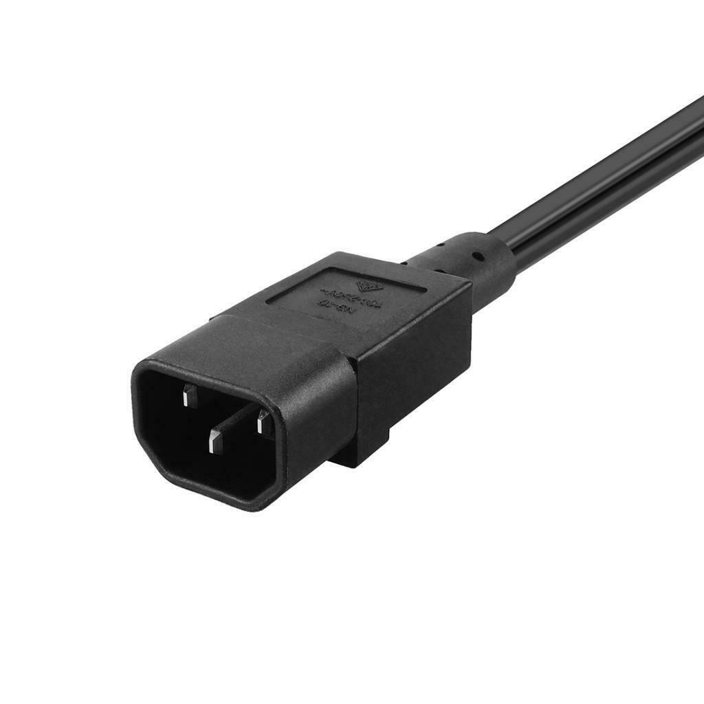 IEC320-C14 TO C7+C5 Splitter Power Adapter Cord Extension UPS Server 350mm