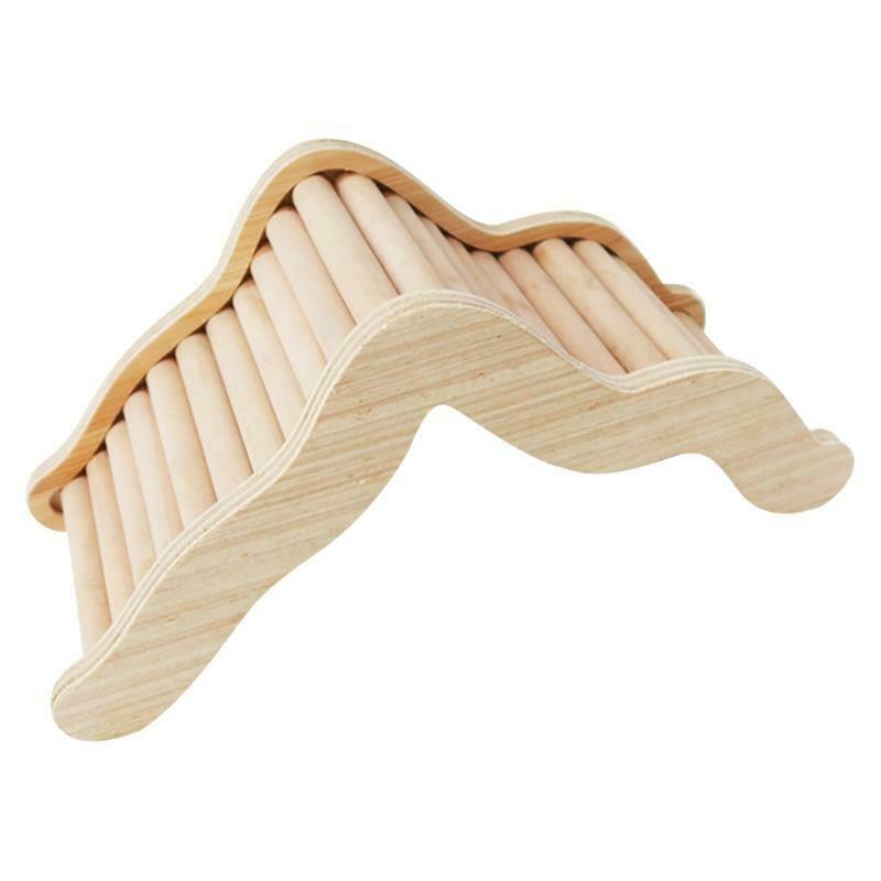Hamster Climbing Ladder Wooden Wavy Bridge for Sugar Glider Squirrel Chipmunk