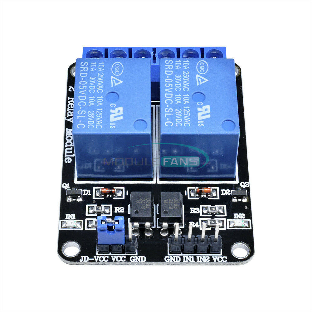 5V 2-Channel Two Relay Module + Optocoupler For PIC AVR DSP ARM For Arduino
