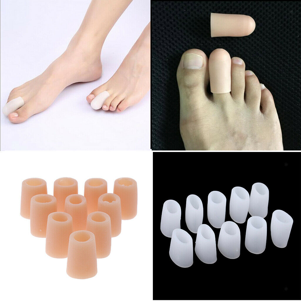 20PCS Comfort Silicone Toe Tube Caps Wraps Cushioned Hammer Toe Separators