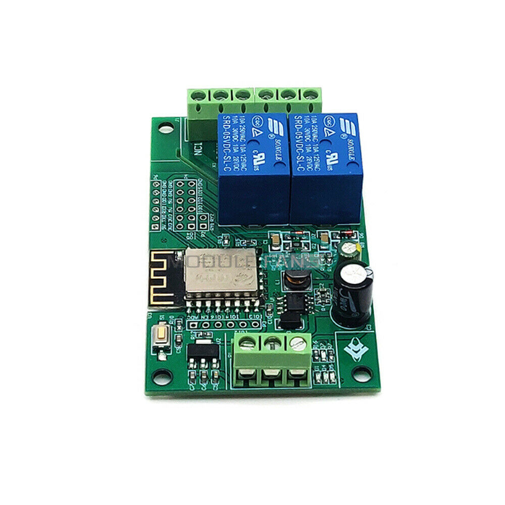 5V ESP8266 WIFI Dual Channel Relay Module ESP-12F Development Doard