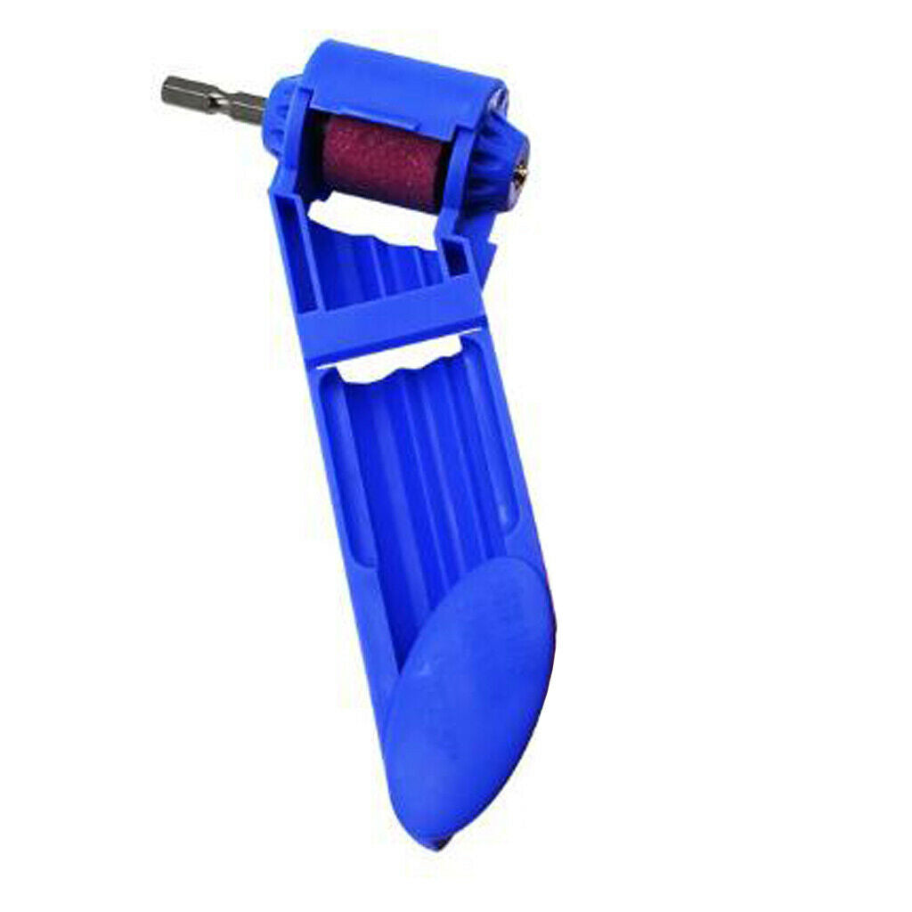 Portable Corundum Grinding Wheel Drill Bit Sharpener Polish Tools Blue