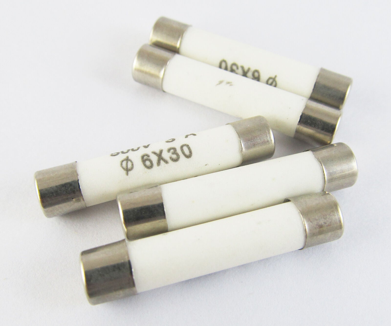 100 Pcs Ceramic Fuse 6x30 6mm x 30mm 2A 500V Fast Blow New