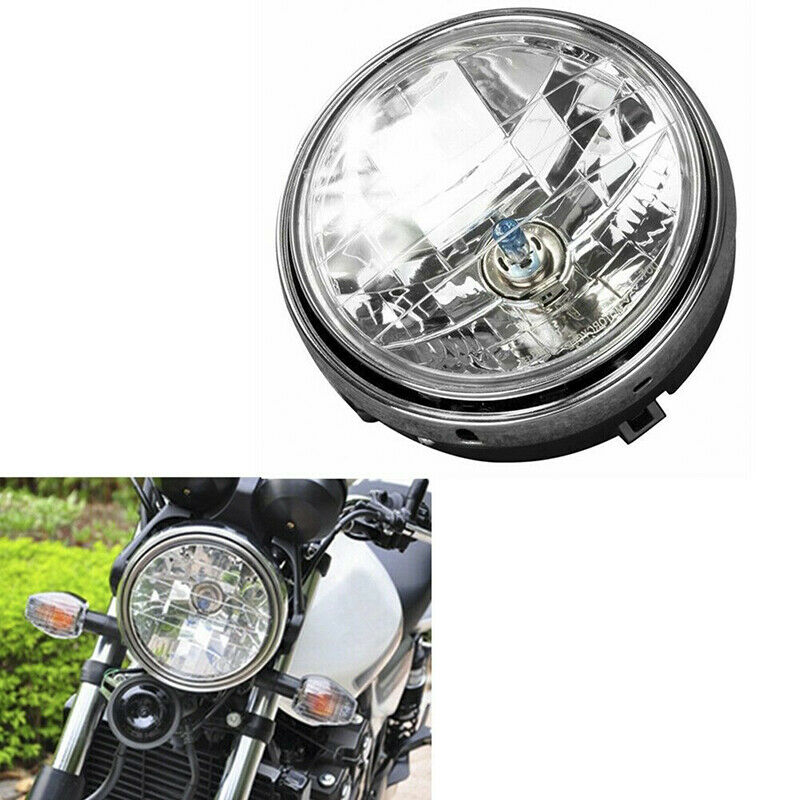 Universal 12V Motorcycle Headlight H4 Halogen Hernia Lamp For CB400 CB500 CB XC