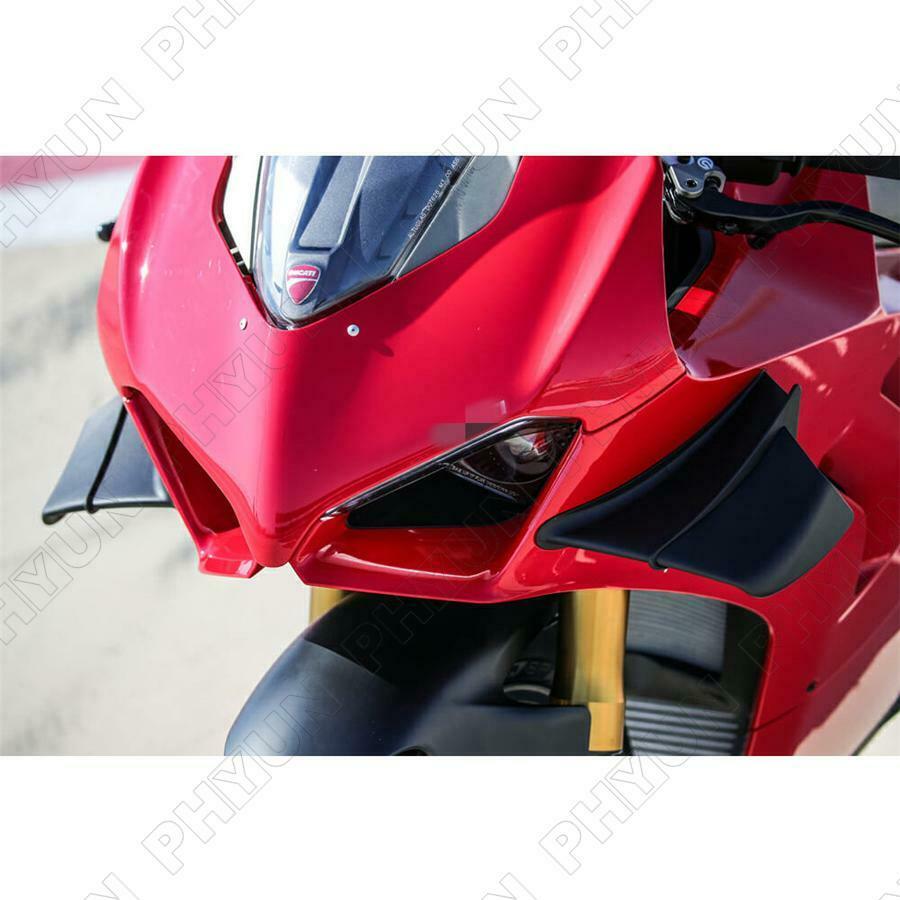 2PC Universal Motorcycle Side Winglets Wind Fin Spoiler Trim Cover Air Deflector