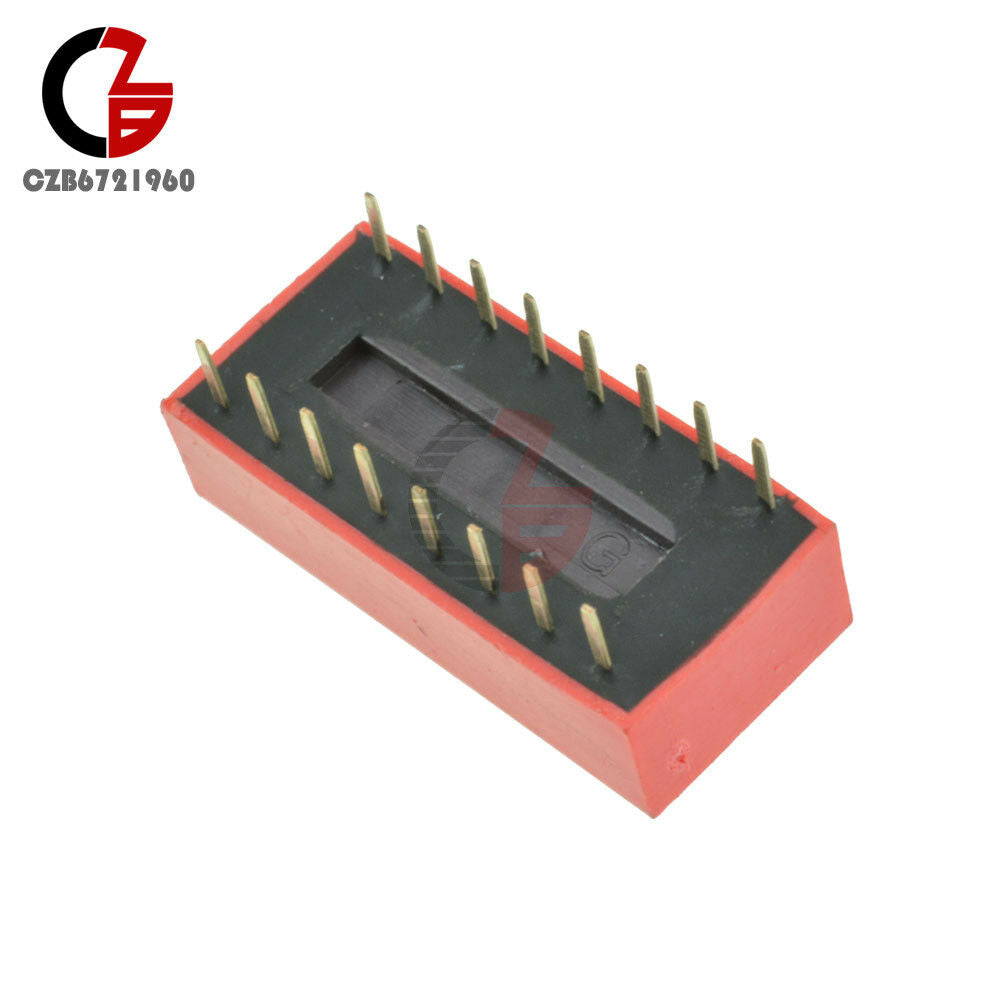10PCS Red 2.54mm Pitch 8-Bit 8-Positions Way Slide Type DIP Switch Module NEW