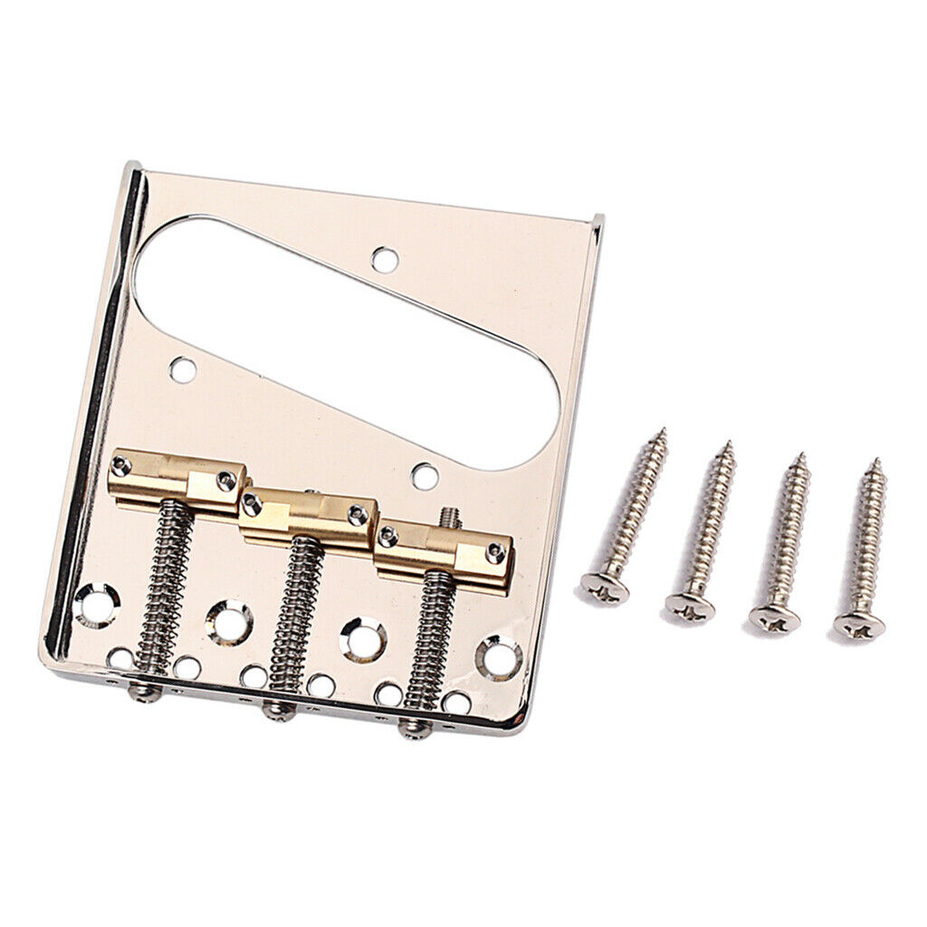 Adjustable Brass 3 String Guitar Saddles Electric Guitar Replacement Parts