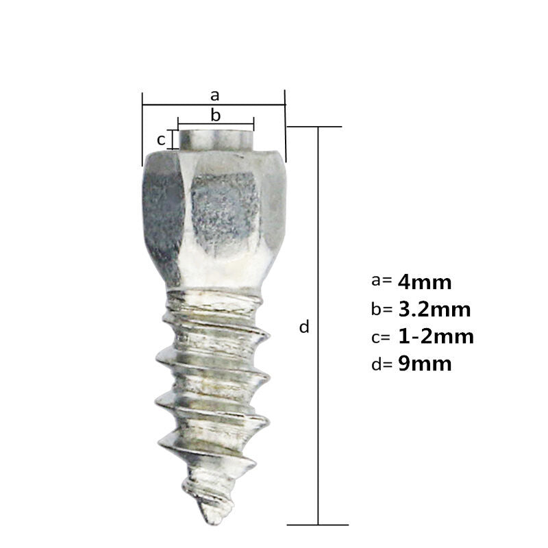 100pcs 9mm Screw in tire Stud Carbide tips with Steel Body for Car/Truck/ATV