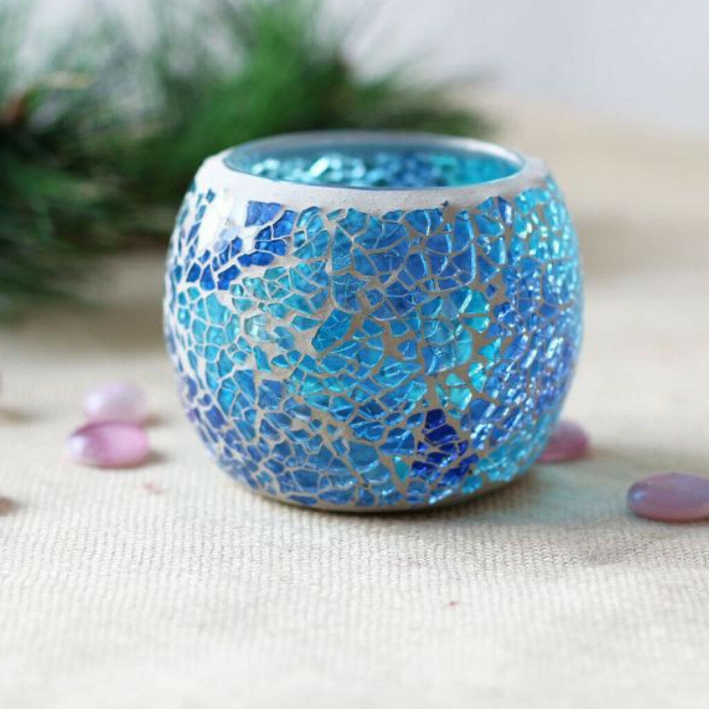 Mosaic Glass Votive Candle Holder Tea Light Bowl Candelabra Candlestick #10