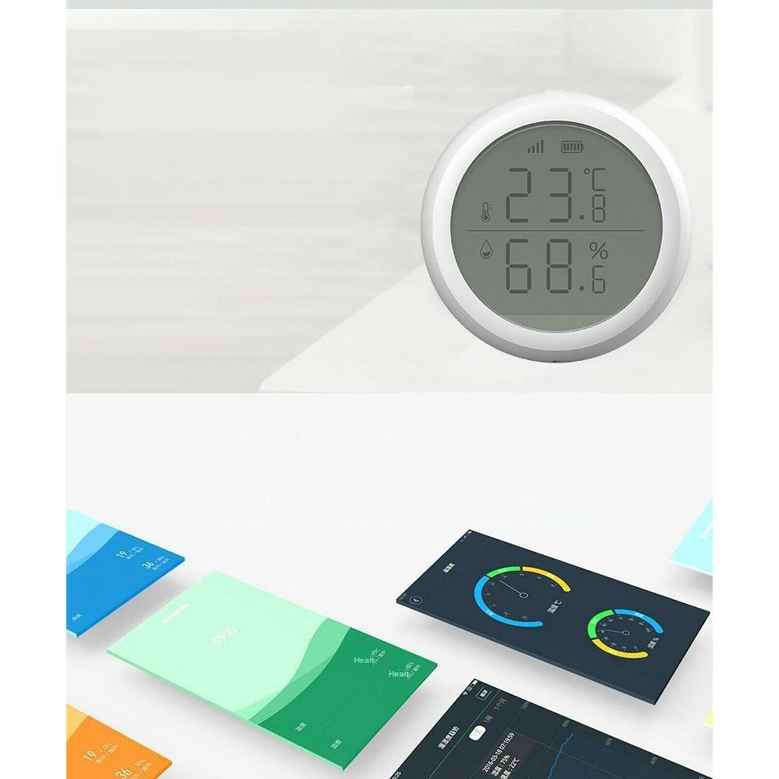 Temperature Humidity Monitor, Wifi Room Temperature Monitor, Indoor Thermometer