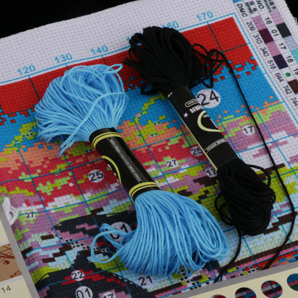 Ocean World Stamped Cross Stitch Kits For Kids Embroidery 11 Counted