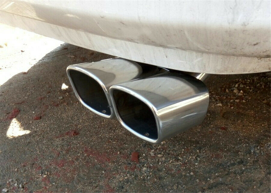 2.5" Stainless Steel Square Exhaust Pipe car Chrome Exhaust Tail Muffler tip