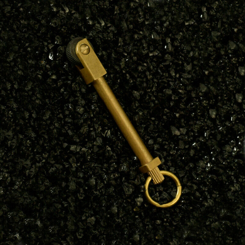 Mini EDC Brass Gear Spark Wheel Fire Starter Lighter Survival Outdoor Keychain*1