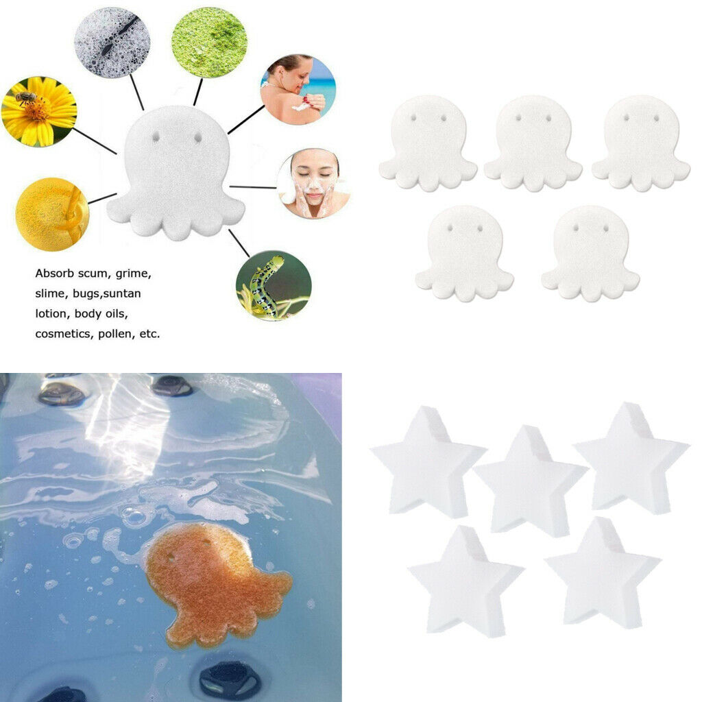 30 Pcs Floating Oil-Absorbing Sponge Absorber for Swimming Pools Reusable