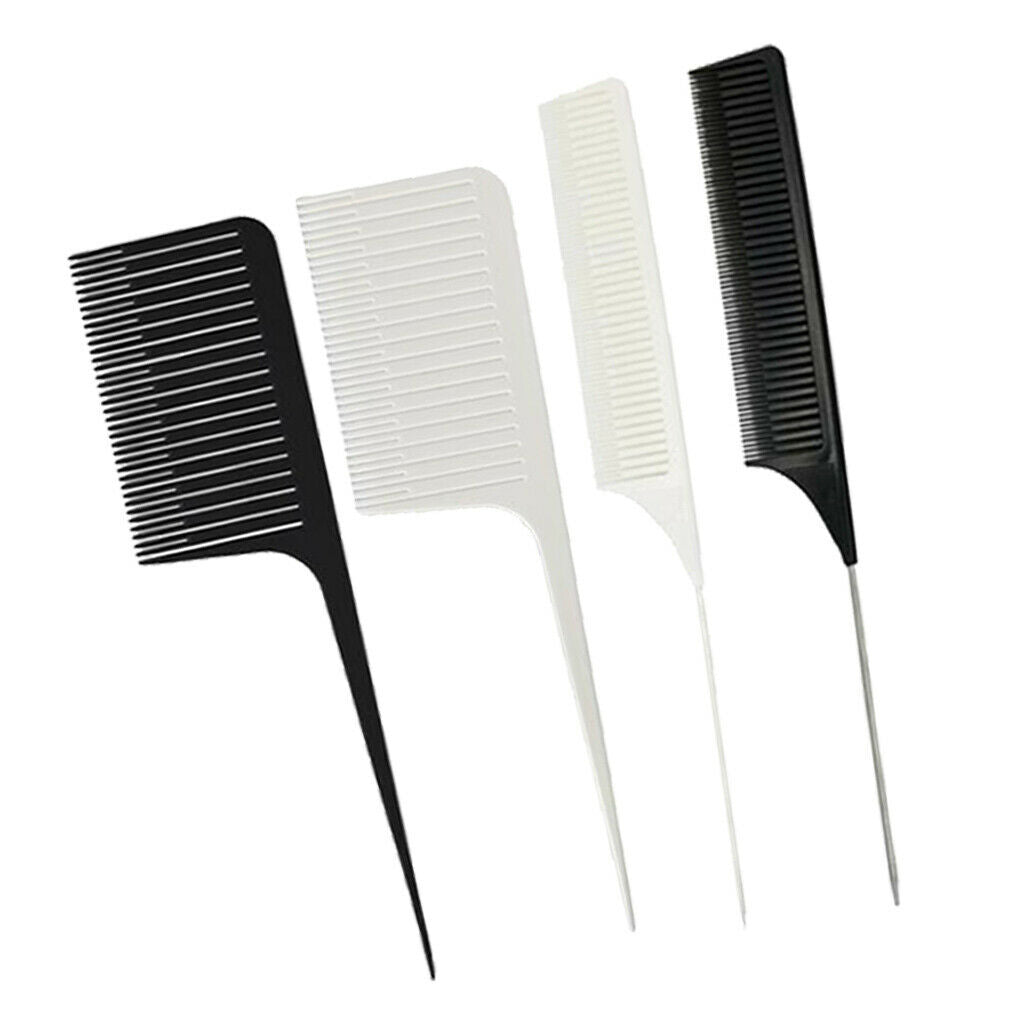 4Pcs Professional ABS Plastic Salon Weave Highlighting Foiling Hair Comb
