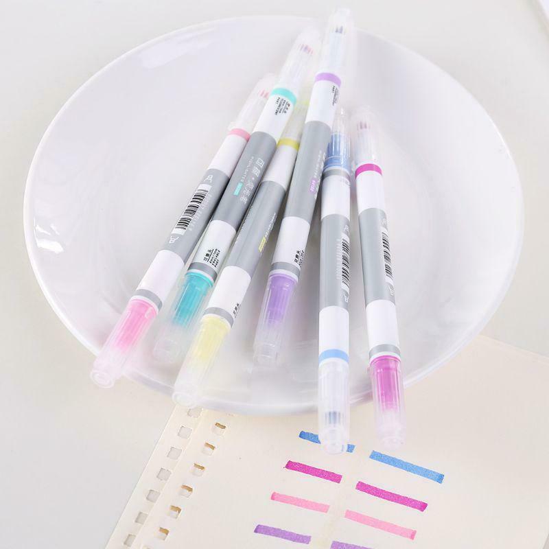 6pcs/set Erasable Highlighter Pen Marker Pastel Liquid Chalk Fluorescent Pencil