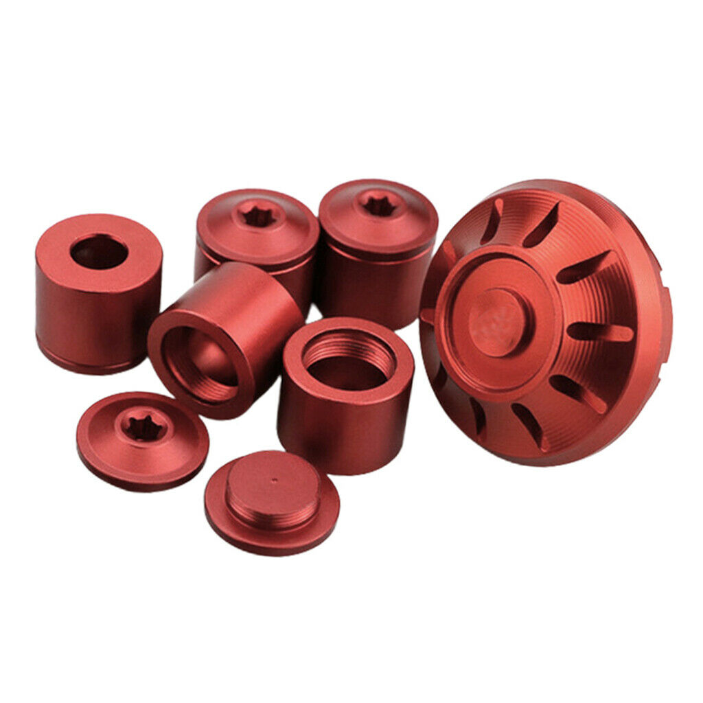 Motorcycle Hubcaps Wheel Side Covers Aluminum Alloy for Piaggio Vespa Red