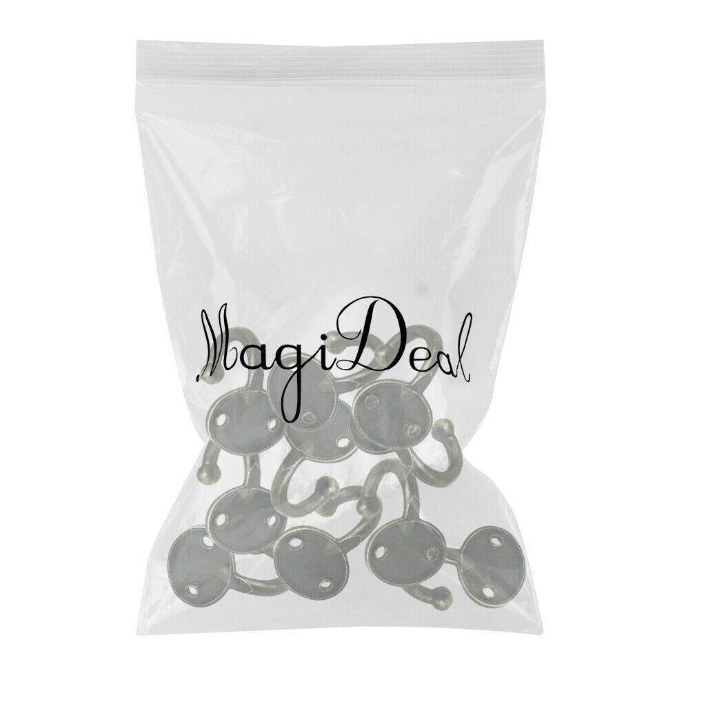 Pack of 18 Chic Clothes Coat Towel Hangers Hooks Door Wall Mounted, with Screws