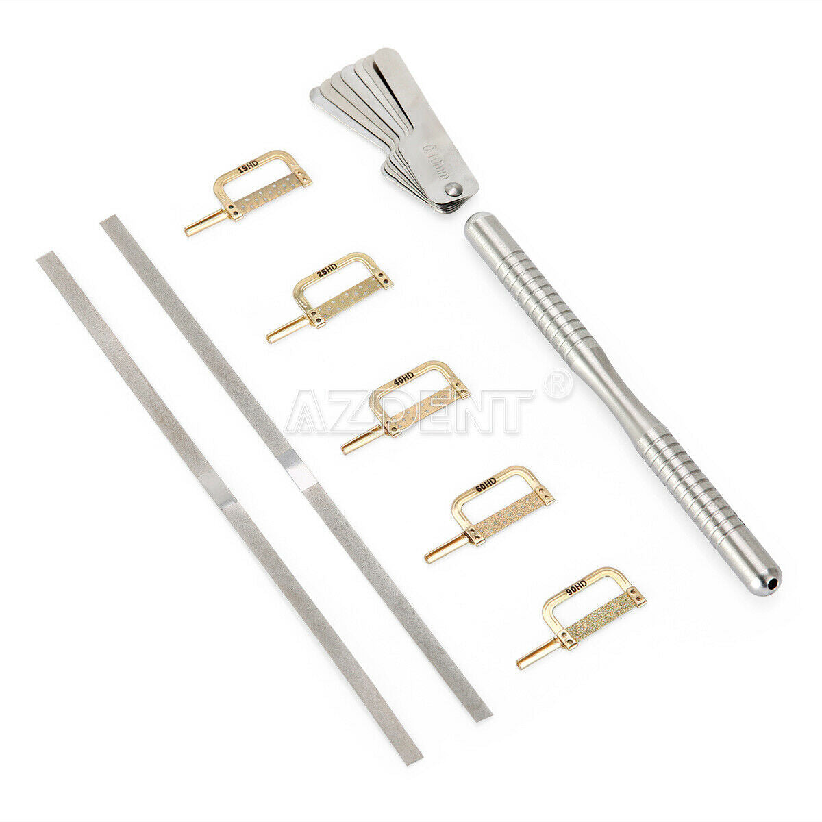 Orthodontic Interproximal Enamel Reduction IPR Gauge Handle Polishing Strip Kit