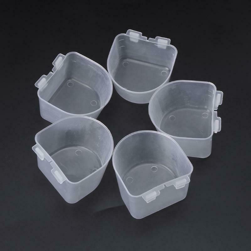 Parrot Bird Hamster Flat Bottom Feeding Cup Hanging Drinking Food Bowl Tools