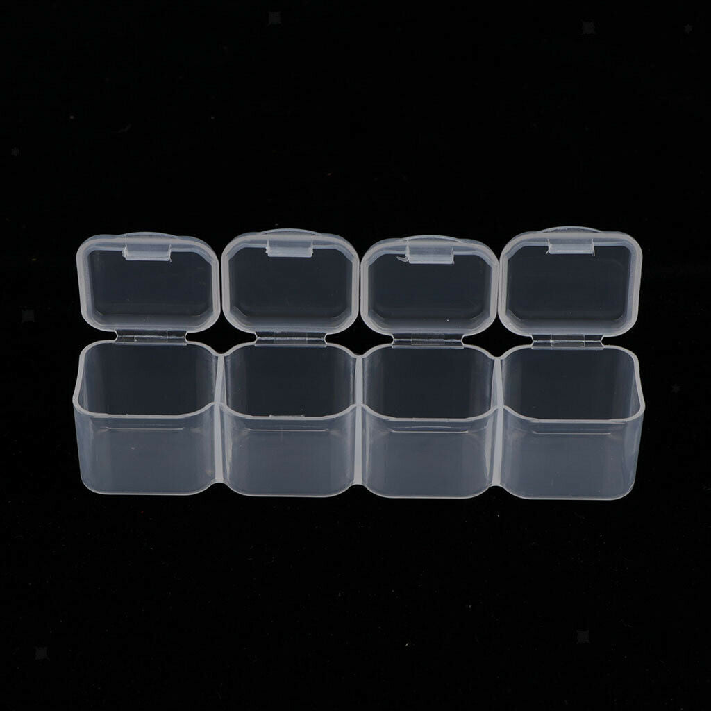 56 Grids  Clear Mini Storage Case Jewelry Nail Art Pin Small Items Container Box