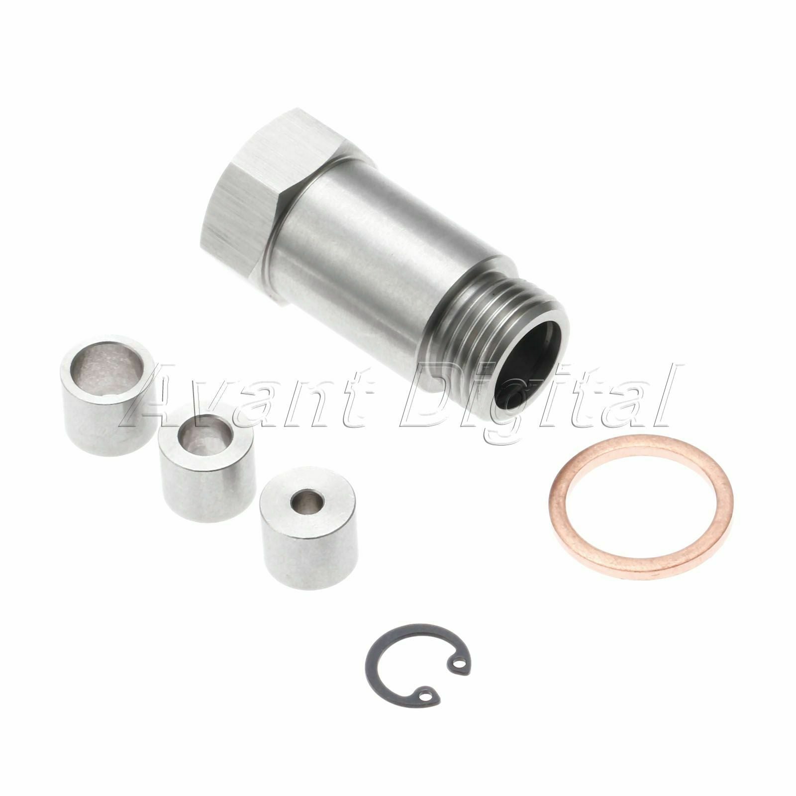 6Pcs O2 Oxygen Sensor Spacer Adapter Isolator CEL Fix Bung Adjustable Inserts