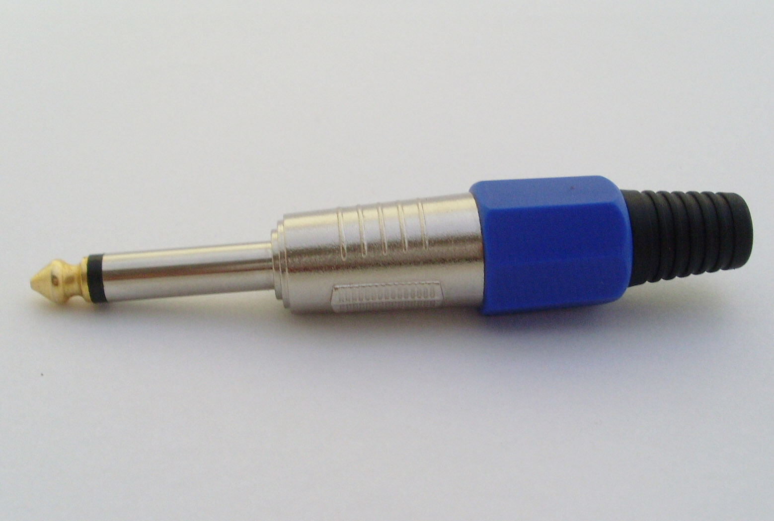 4pcs 1/4" 6.35mm MONO Metal Plug Male with Blue/Black Plastic Mic Connectors