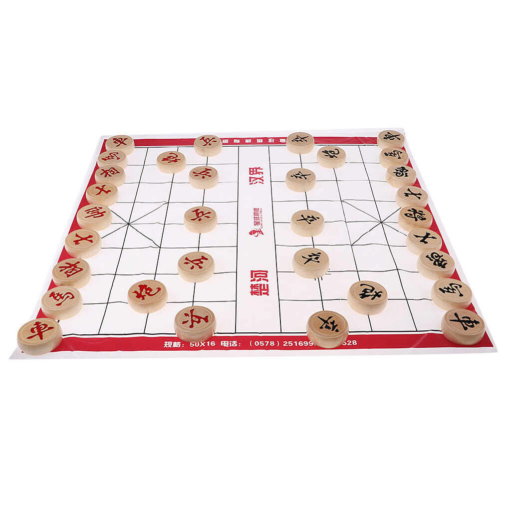 Chinese Chess Travel Game Set XiangQi Board Game Chess Diameter 5.0 Cm